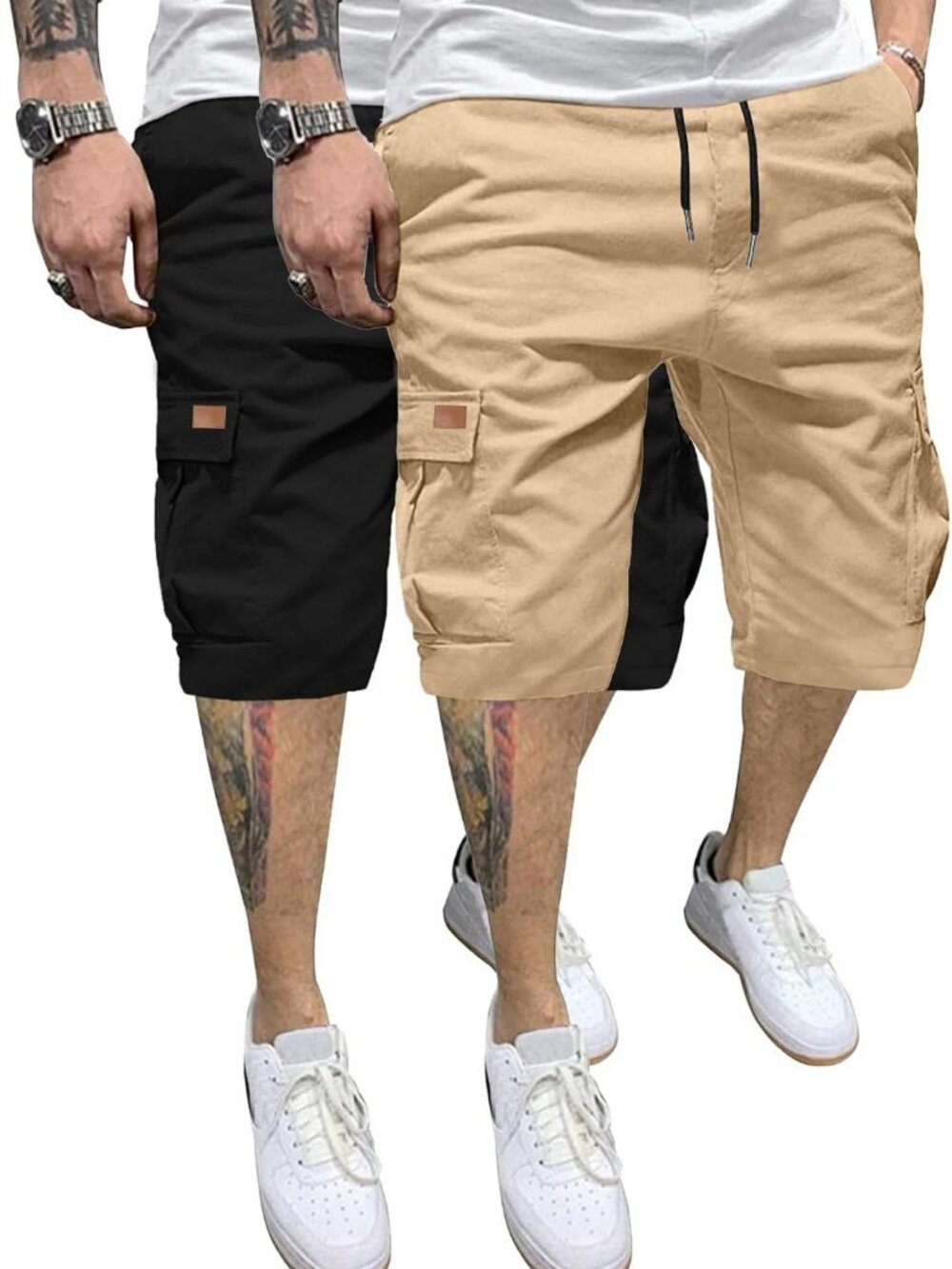 Men's Casual Cargo Shorts - Versatile Work Shorts with Multiple Pockets